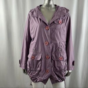 Lilac Purple Windbreaker Style Jacket Coat